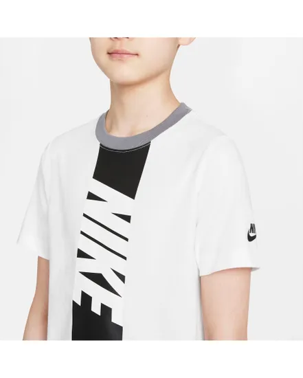 Nike T-Shirt NSW Swoosh - Blanc/Noir Enfant