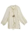 Blouse Femme À Volants Manches 3/4