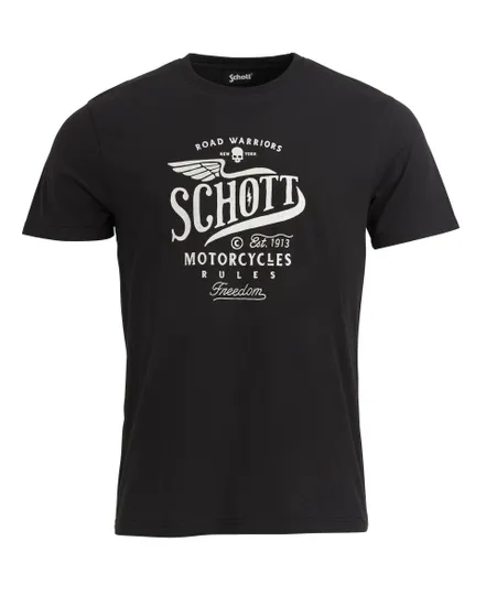 T-SHIRT HOMME SERIGRAPHIE LOGO MOTOR Noir
