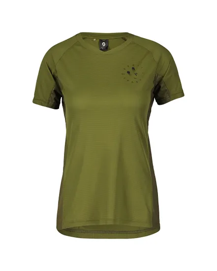 Maillot manches courtes Femme TRAIL FLOW PRO Vert Sapin