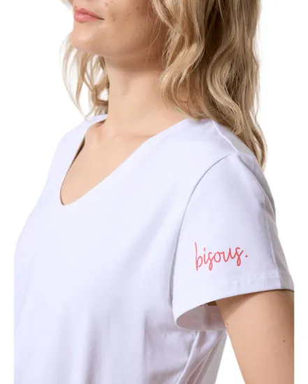 T-shirt col V Femme SERIMA SS T-SHIRT Blanc