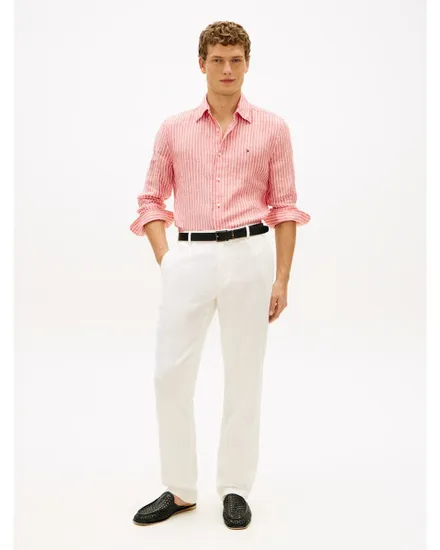 Chemise Homme LINEN BENGAL STRIPE RF SHIRT Rose