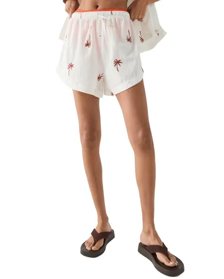 Short Femme Pckiana Broderie Tropicale