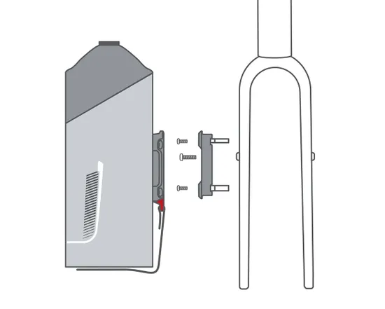 Adaptateur pour sacoche de cadre/fourche DUO UNIFIT Noir