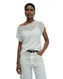 T-Shirt Femme Salsa Dentelle Blanc