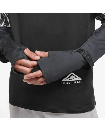 Sweatshirt manches longues Homme M NK DF TRAIL ELMNT TOP HZ Noir