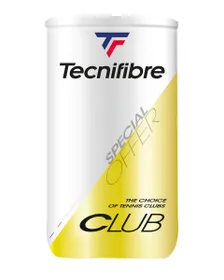 Lot de 2 tubes de 4 balles de tennis CLUB (BIPACKS 2 TUBES OF 4 BALLS) Jaune