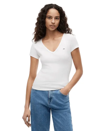 T-Shirt Femme TJW Slim Essential Rib V