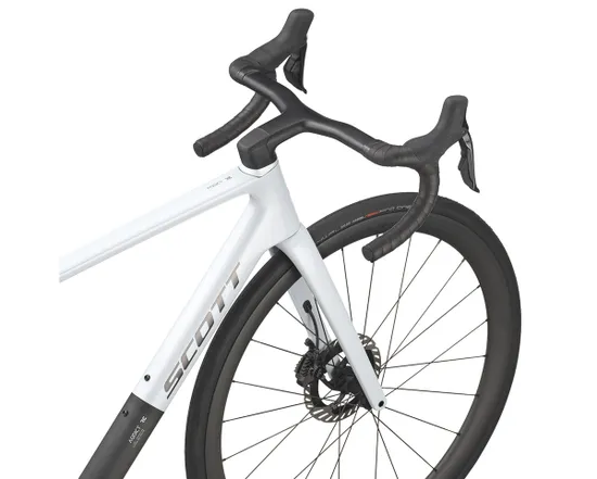 Vélo de route Unisexe ADDICT RC PRO Blanc Cumulus/Noir Carbone
