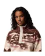 Polaire Femme HELVETIA II PRINTED CROPPED HALF SNAP Marron