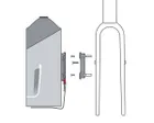 Adaptateur pour sacoche de cadre/fourche DUO UNIFIT Noir