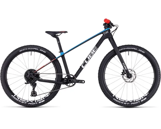 VTT semi rigide Enfant ELITE 240 C:62 PRO Carbone/Bleu/Rouge