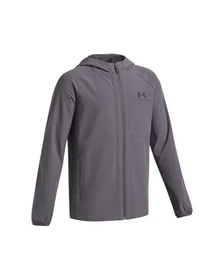 Veste à capuche Enfant UA VIBE WOVEN WINDBREAKER Gris