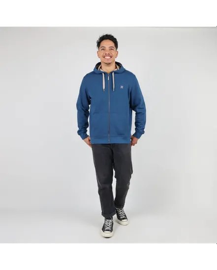 SWEAT CAPUCHE ZIPPE ESSENTIEL Homme Bleu