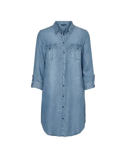 Robe Femme VMSIGGA LS Short Dress Lt Bl Ga Noo
