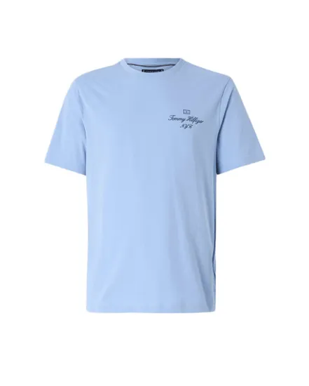 T-shirt col rond Homme OUTLINE FLAG SCRIPT Bleu