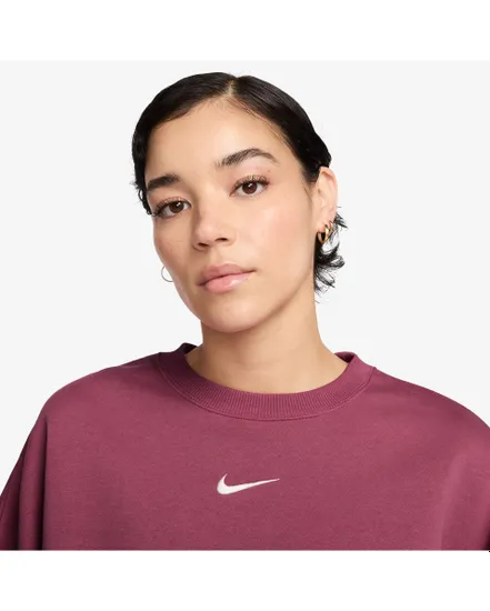 Sweat Femme W NSW PHNX FLC OOS CREW Bordeaux