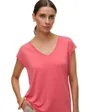 T-Shirt Femme VMFILLI SS V-Neck Tee Noos