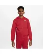 Veste à capuche manches longues Enfant K NSW CLUB FLC HD FZ LS LBR Rouge