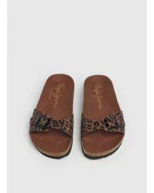 Sandales Femme OBAN LEOPARD W Marron
