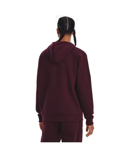 Sweat à capuche Homme UA RIVAL FLEECE LOGO HD Bordeaux