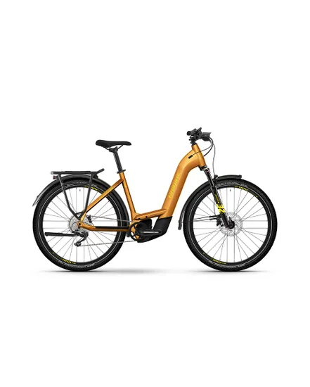 Vélo électrique trekking Unisexe TREKKING 8 LOW Orange/Jaune