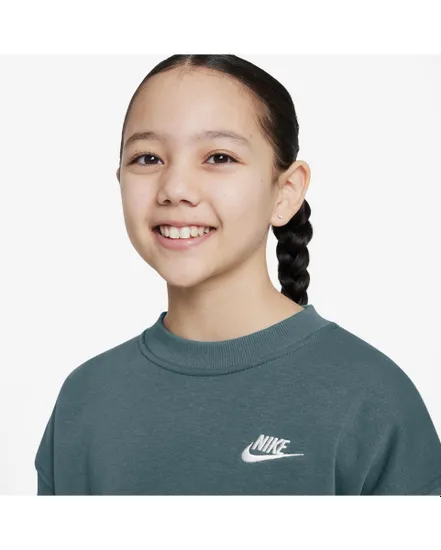 Sweat Fille G NSW CLUB FLC OVRSZD CREW LBR Bleu