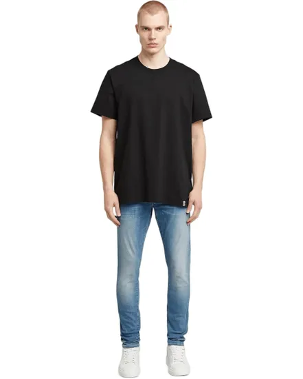 Jean Homme REVEND SKINNY Bleu Moyen Medium Indigo Aged