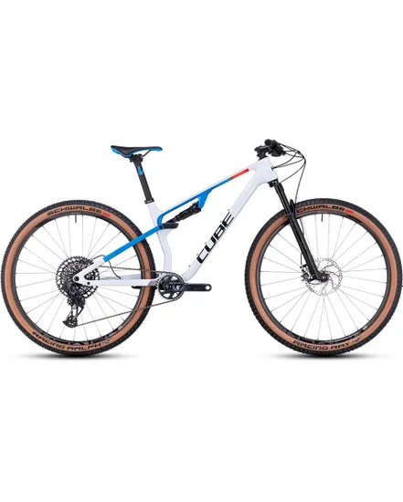 VTT tout suspendu Unisexe AMS ZERO99 C:68X SLX 29 Blanc/Bleu/Rouge