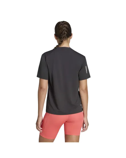 T-shirt Femme W MT LOG TECH T Noir
