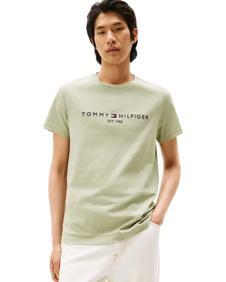 T-shirt col rond Homme TOMMY LOGO TEE Vert Sauge