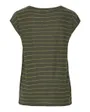 T-shirt manches courtes Femme PCBILLO TEE LUREX STRIPES NOOS BC Vert