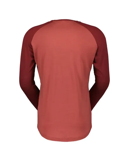 T-shirt manches longues Homme DEFINED MERINO Rouge sombre