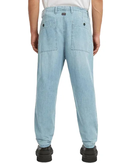 Pantalon Homme Pleated Chino Denim Relaxed Tapered