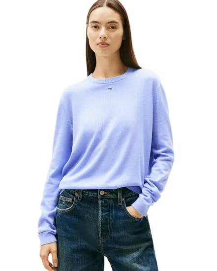 Pull col rond Femme ESSENTIAL CREW SWEATER EXT Bleu Iris
