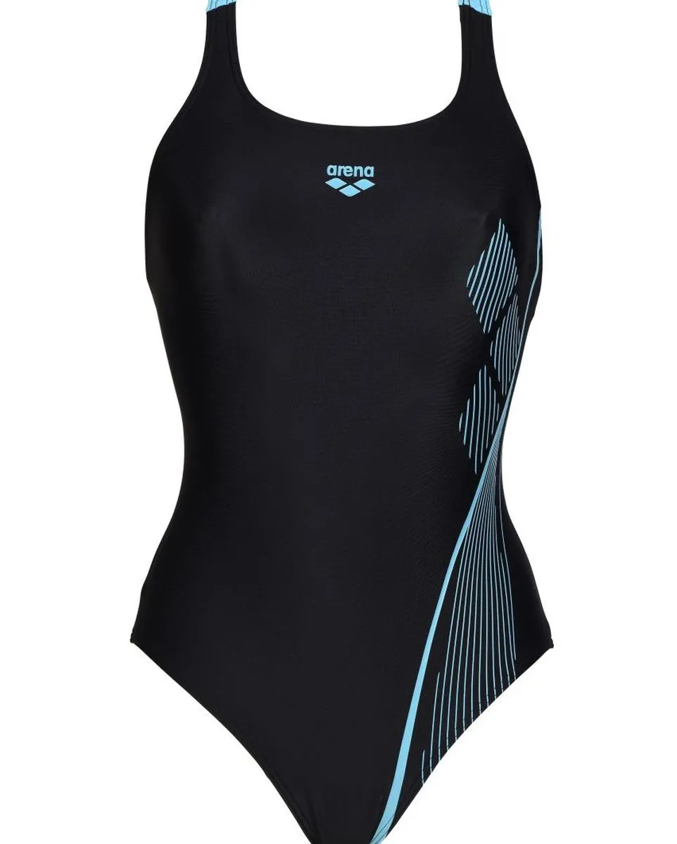 Maillot de natation Femme Arena WOMEN S ARENA PLANET WATER SWIMSUIT  CHALLENGE BACK Bleu Sport 2000