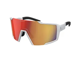 Lunettes Unisexe SHIELD COMPACT Blanc Mat/Rouge Chrome