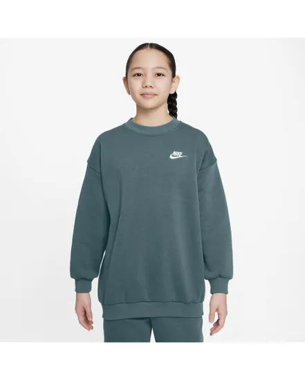 Sweat Fille G NSW CLUB FLC OVRSZD CREW LBR Bleu