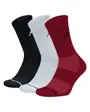 Chaussettes de basketball Unisexe U J EVERYDAY MAX CREW 3PR Multicolore