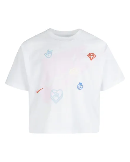 T-shirt manches courtes Enfant LOVE ICON BOXY TEE Blanc