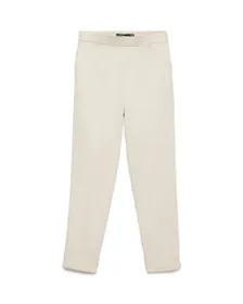 Pantalon Femme VMMAYA MW LOOSE SOLID PANT NOOS Beige