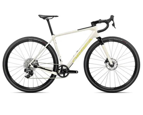 Vélo Gravel TERRA M31ETEAM 1X Blanc Ivoire/Jaune Citron
