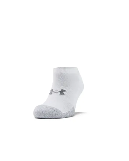 Lot de 3 paires de socquettes Unisexe UA HEATGEAR NO SHOW 3PK Blanc