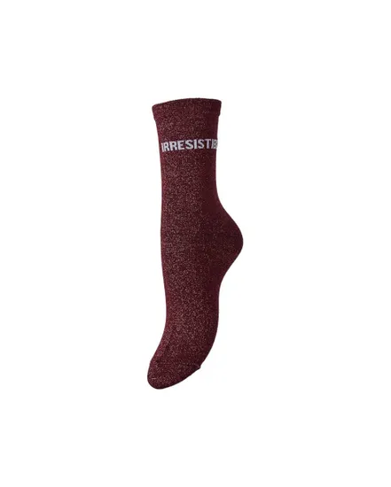 Chaussettes Femme SEBBY LONG GLITTER STATEMENT SOCK Bordeaux