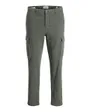 Pantalon carotte Homme JPSTACE ARTHUR DOBBY CARGO SN Gris