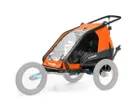 Remorque pour enfant 2 places DOUBLE CMPT X ACTIONTEAM Orange/Gris