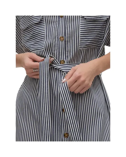 Robe Chemise Femme VMBUMPY SS Short Shirt Dress