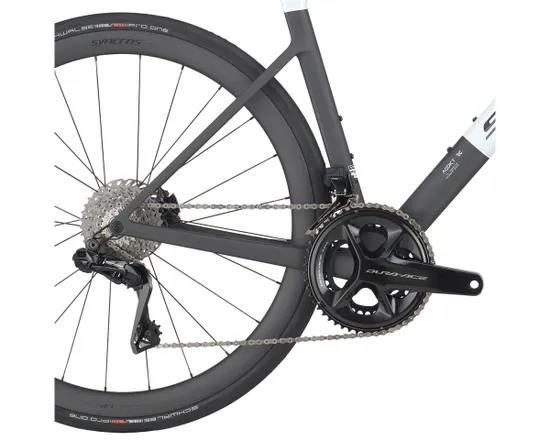 Vélo de route Unisexe ADDICT RC PRO Blanc Cumulus/Noir Carbone