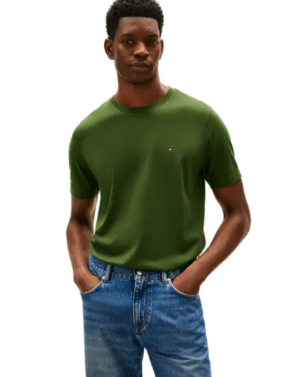 T-shirt col rond Homme ESS SEASONAL REG FIT SOLID TEE Vert Sapin