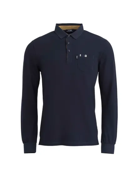 Polo manches longues Homme Bleu